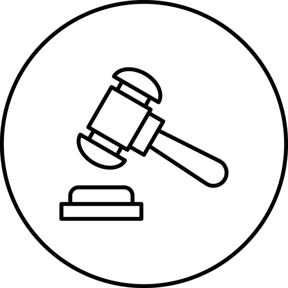 Judge Hammer Vector Icon