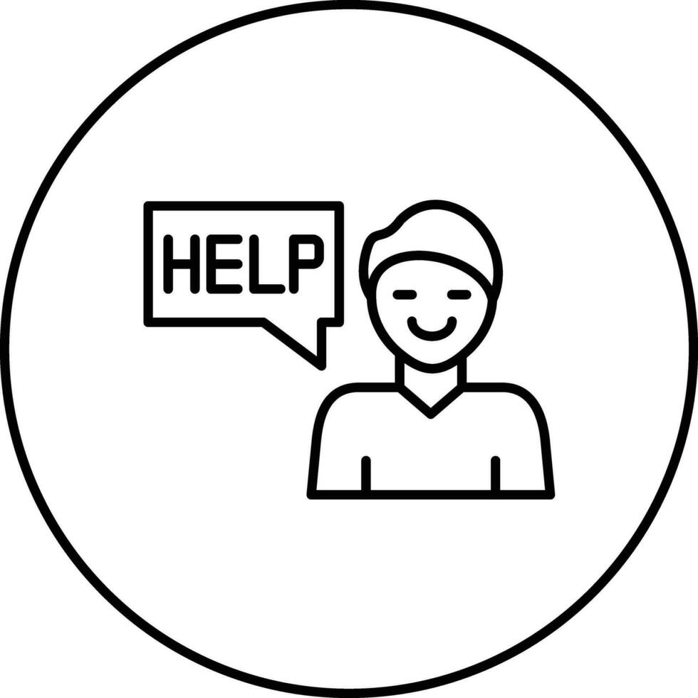 Ask For Help Vector Icon