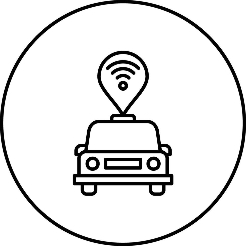 Connected Vehicle Vector Icon