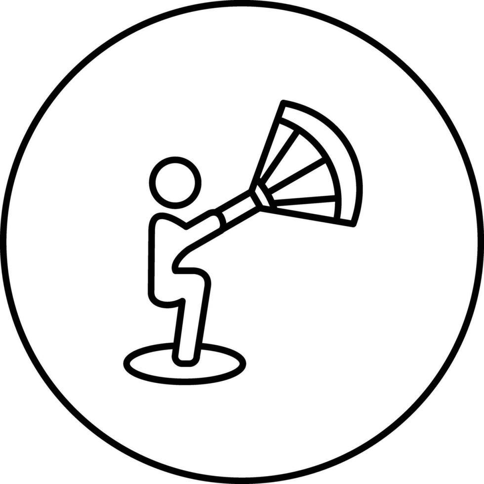 Kitesurf Vector Icon