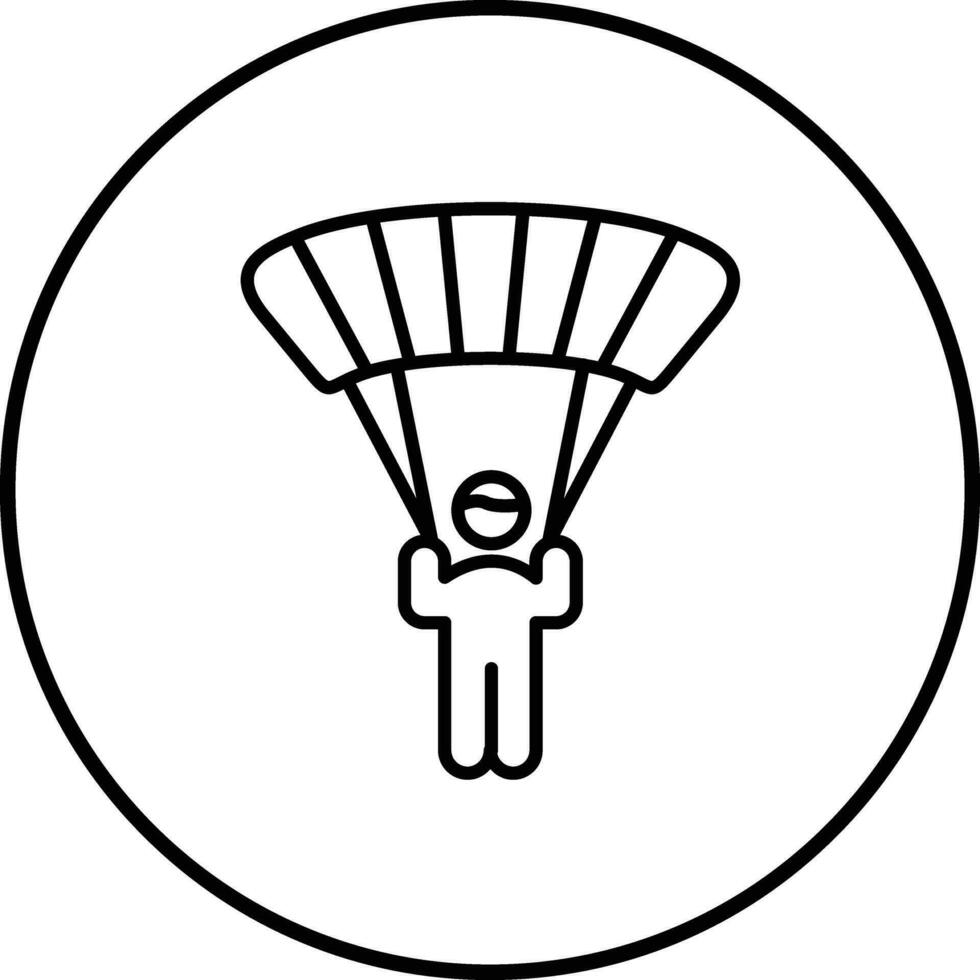 Sky Diver Vector Icon
