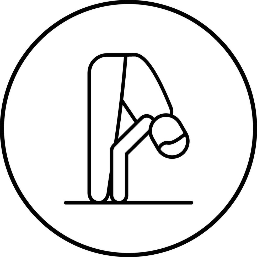 Forward Bend Pose Vector Icon