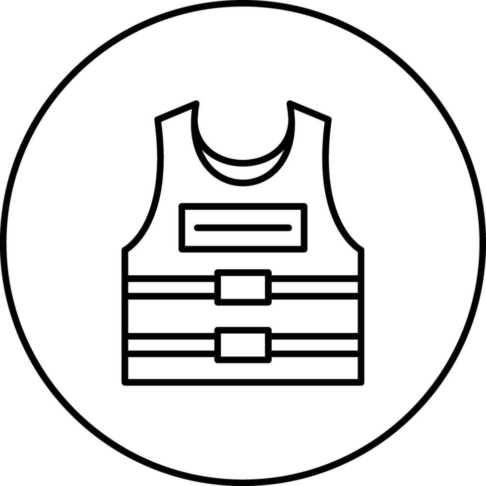 Bullet Proof Vest Vector Icon