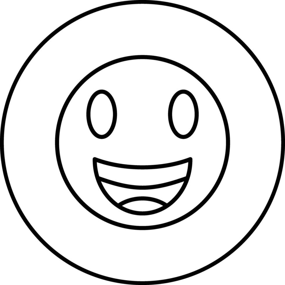 radiante cara con sonriente ojos vector icono