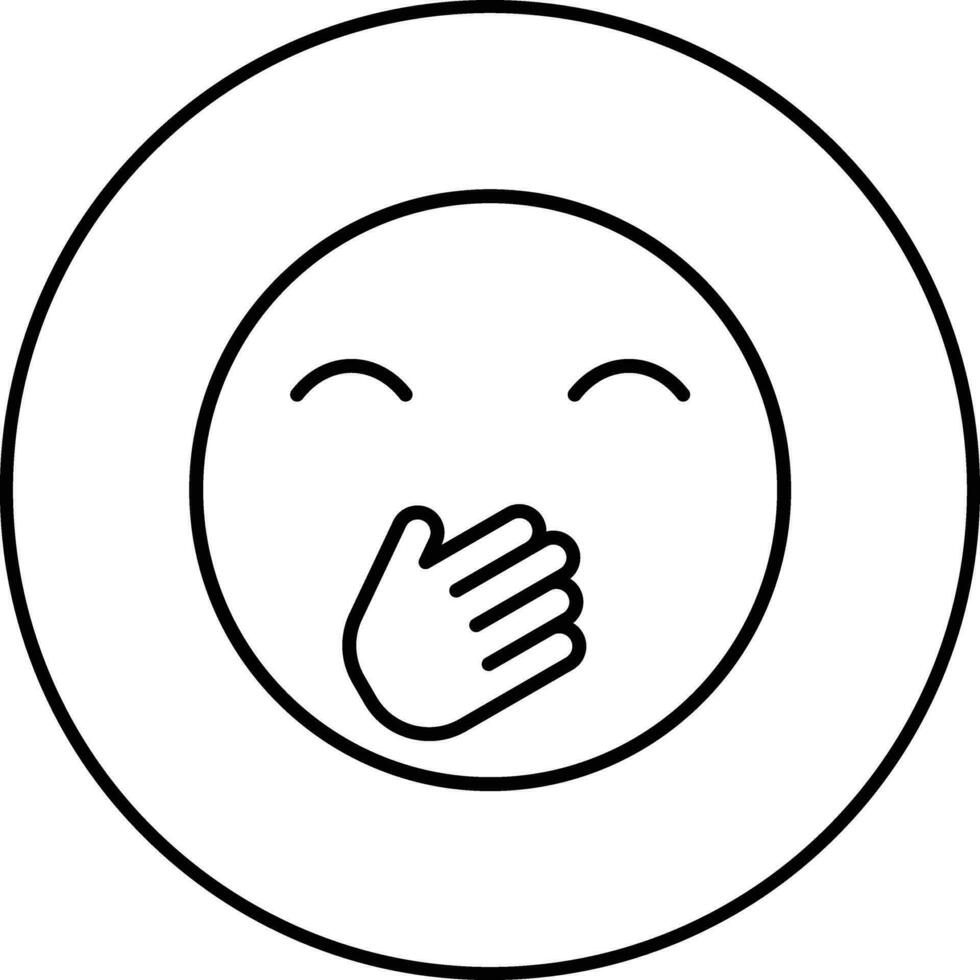 Face with Hand Over Mouth Vector Icon