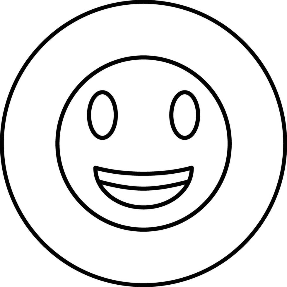 Grinning Face with Big Eyes Vector Icon