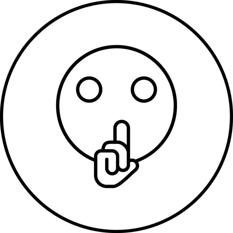Shushing Face Vector Icon