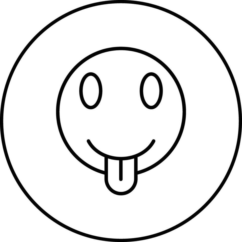 Winking Face with Tongue Vector Icon