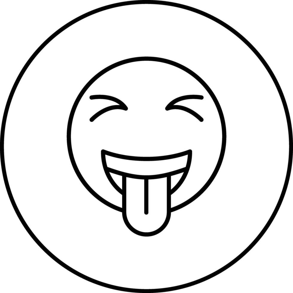 Squinting Face with Tongue Vector Icon