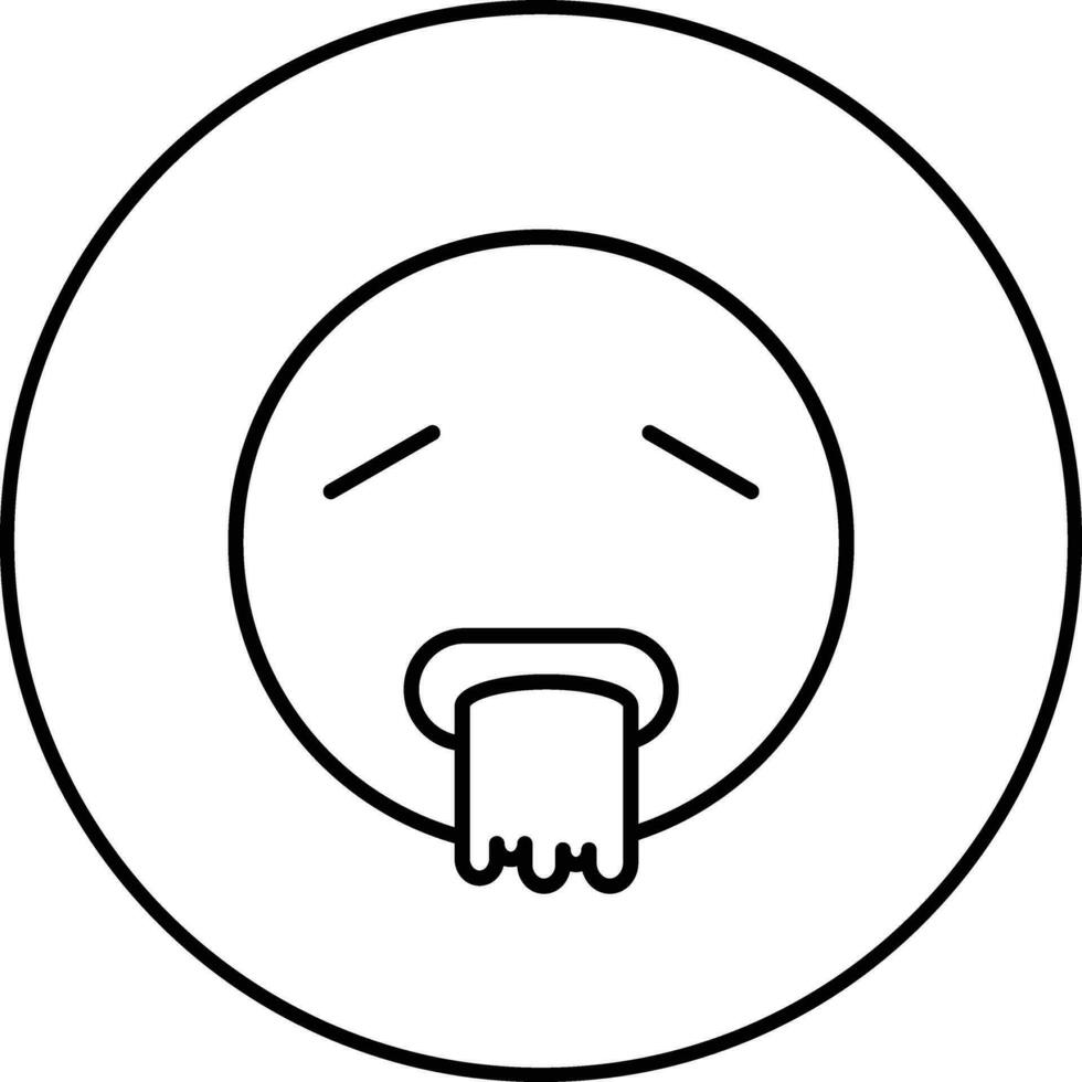 Face Vomiting Vector Icon