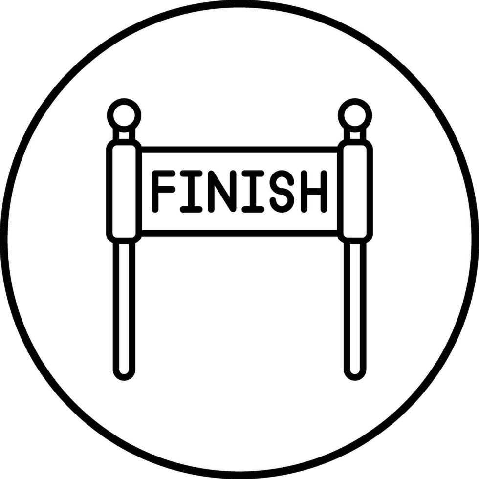 Finish Line Vector Icon
