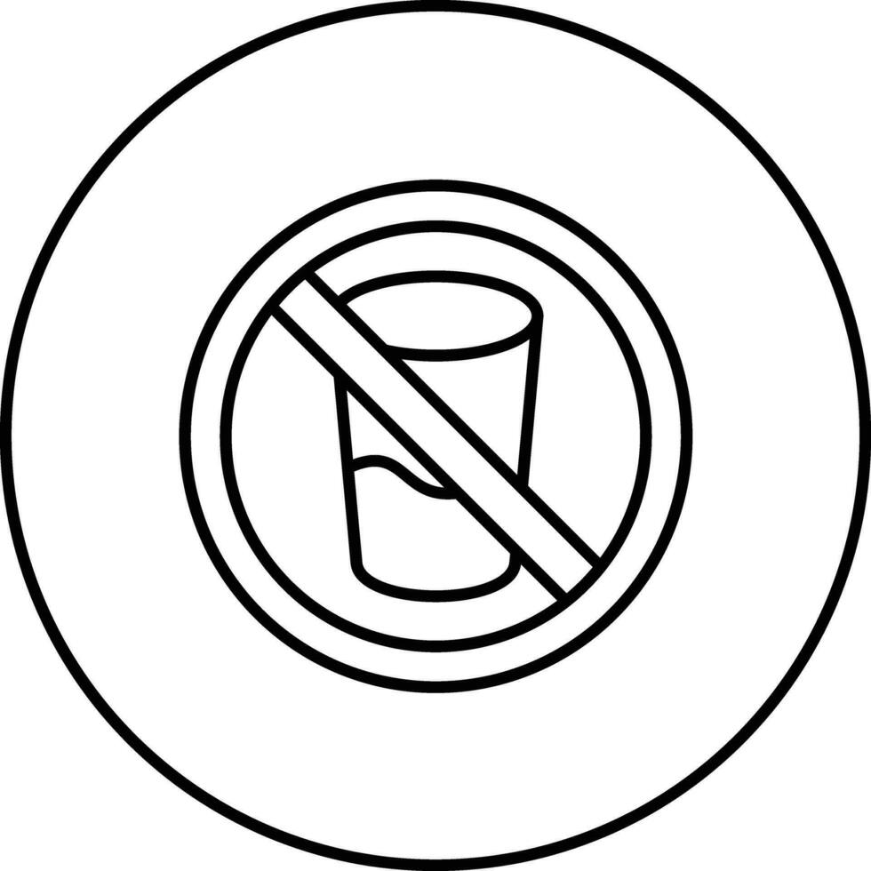 No Drink Vector Icon