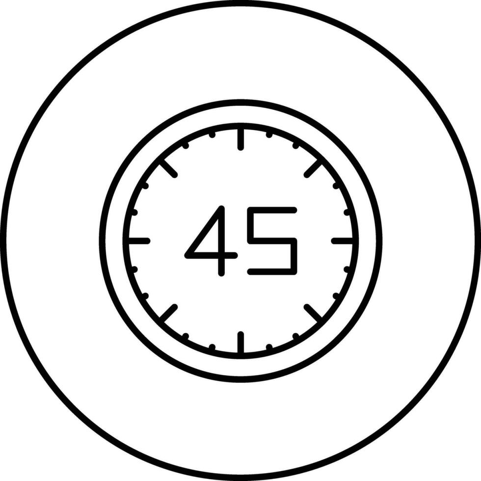 45 Minutes Vector Icon