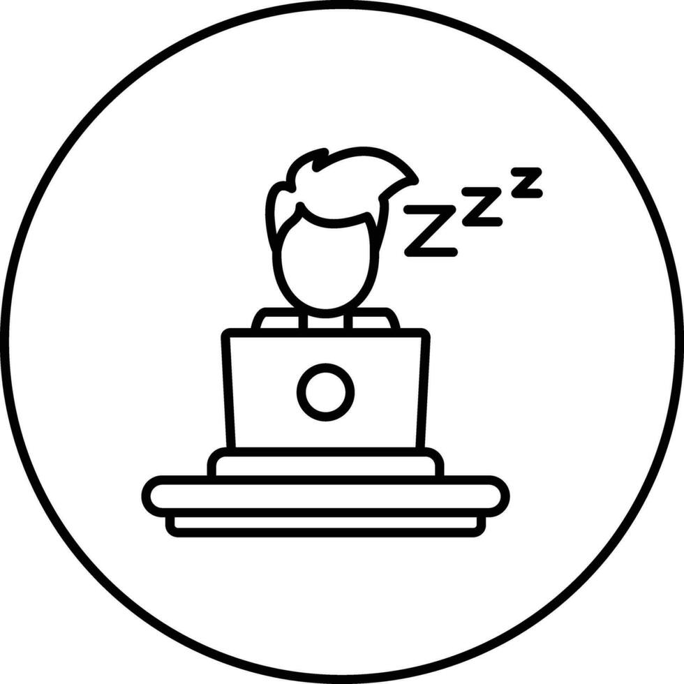 Sleepy Worker Vector Icon