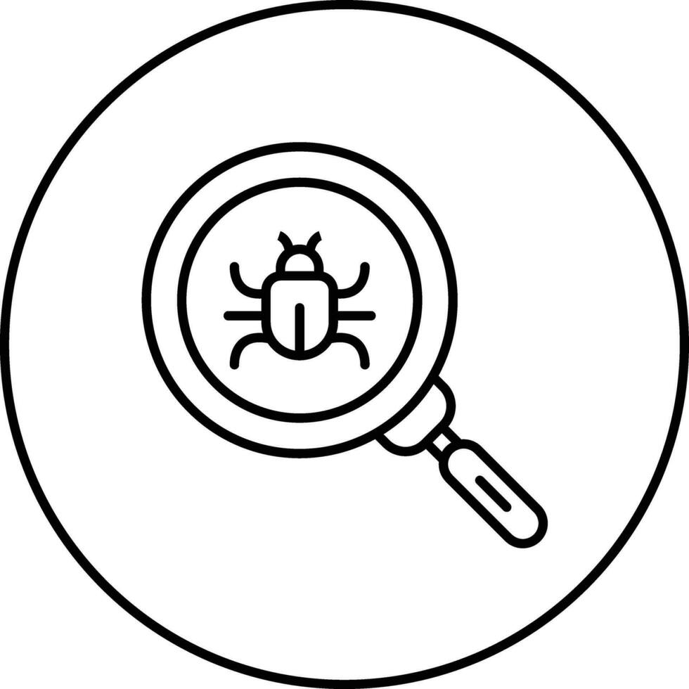 Search Bug Vector Icon