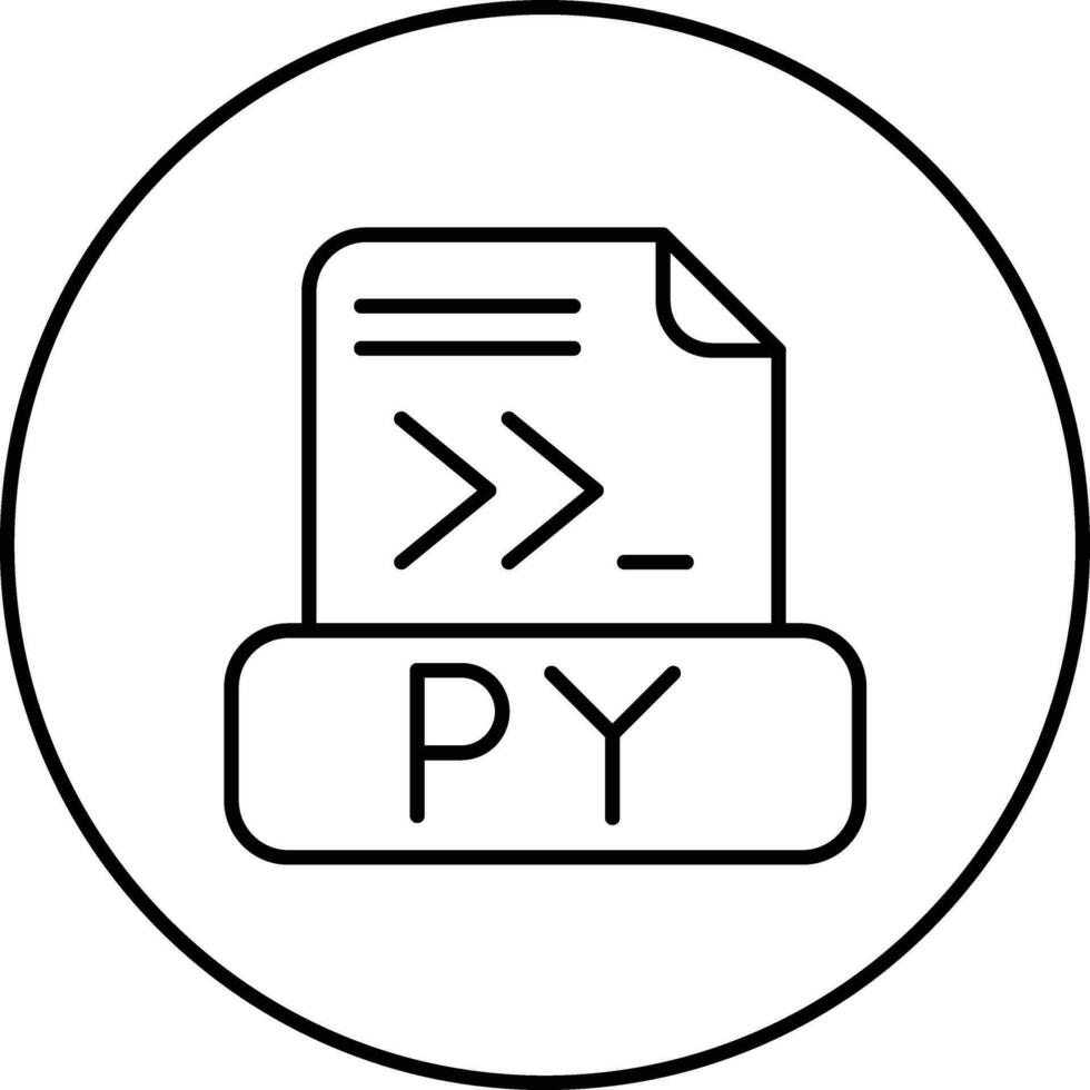 icono de vector de archivo de Python