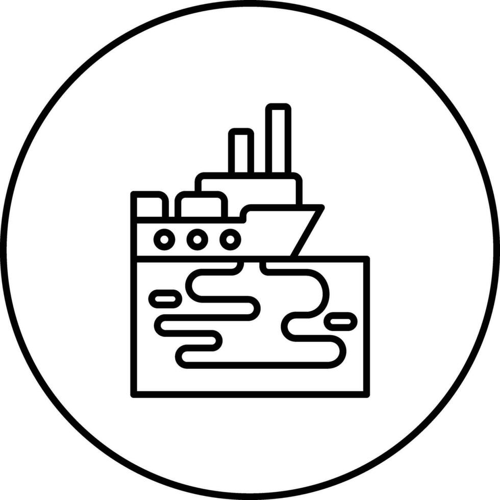 Ocean Oil Spill Vector Icon