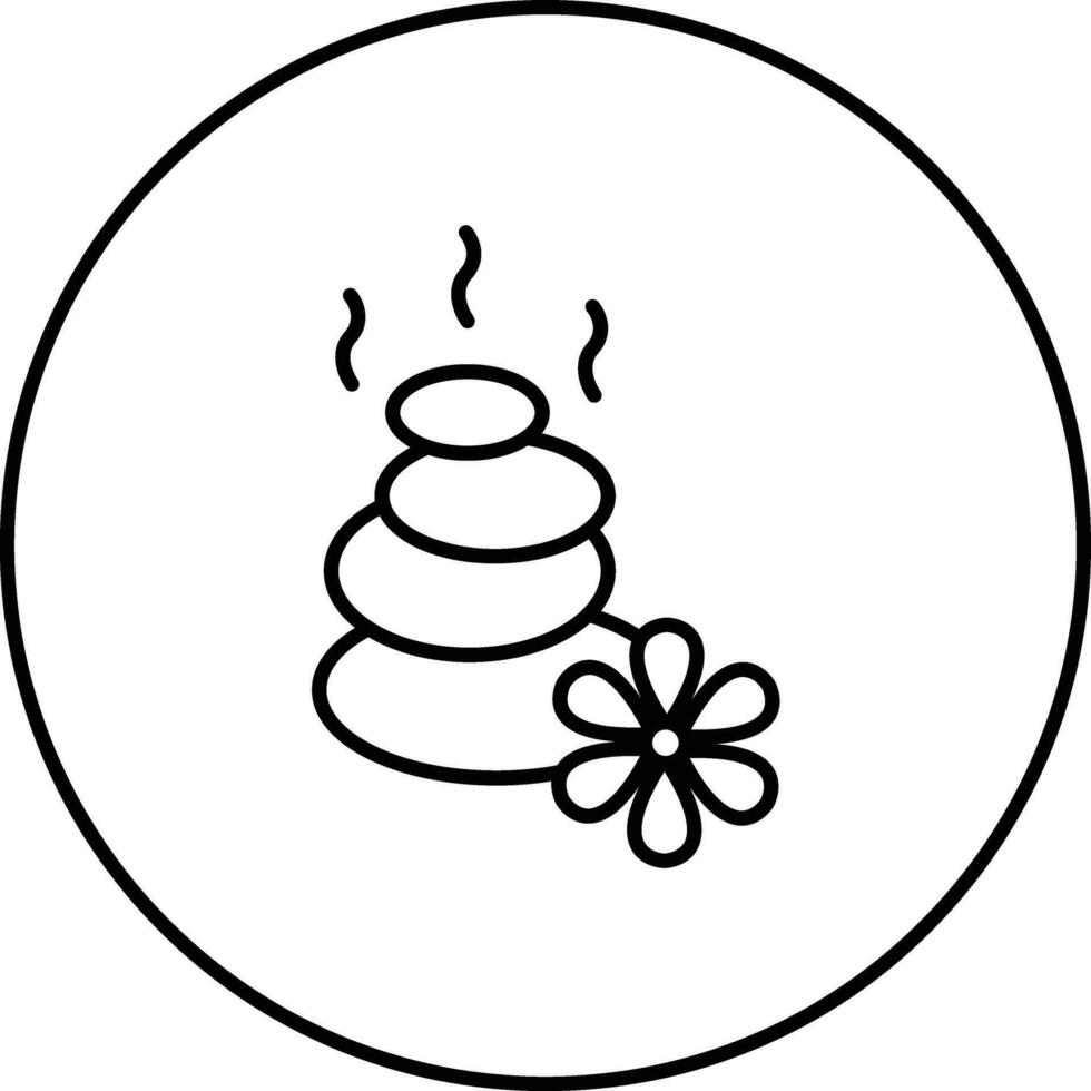Hot Stone Vector Icon