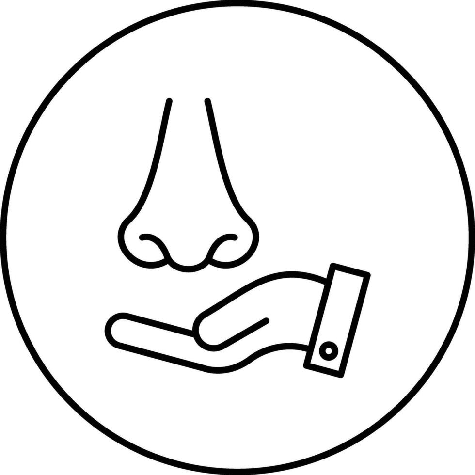 nariz masaje vector icono