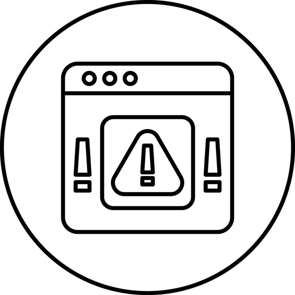 Web Alert Vector Icon