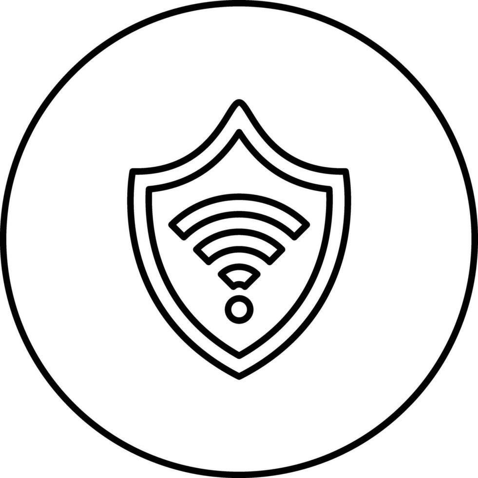 Wifi seguridad vector icono