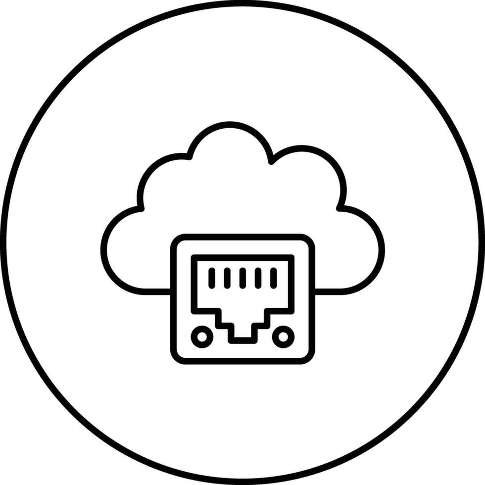 Cloud Ethernet Vector Icon