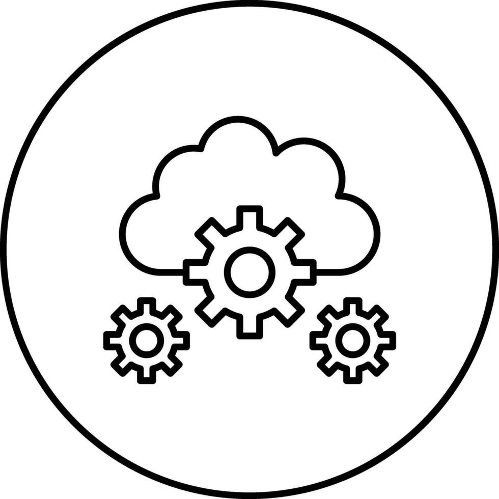 Cloud Setting Vector Icon