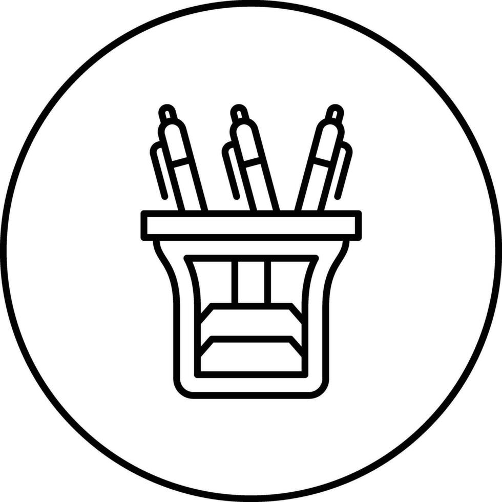 Pen Holder Vector Icon