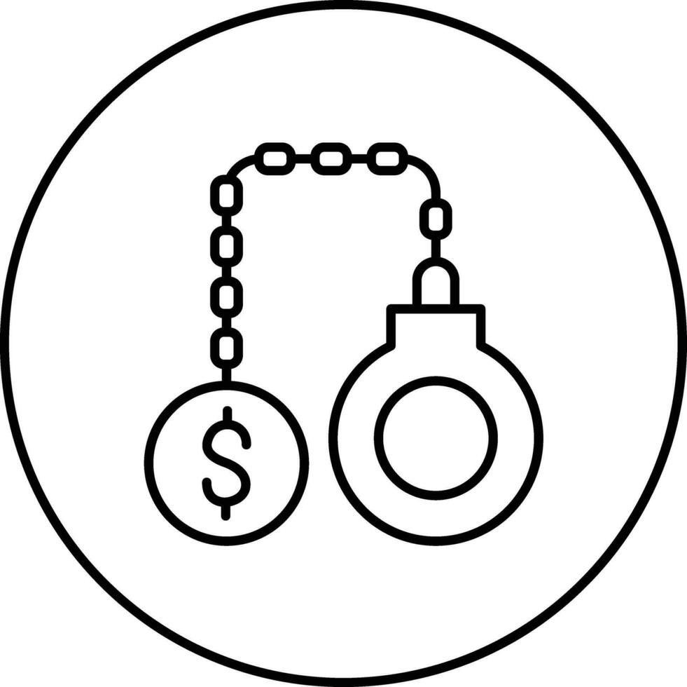 dinero deuda vector icono