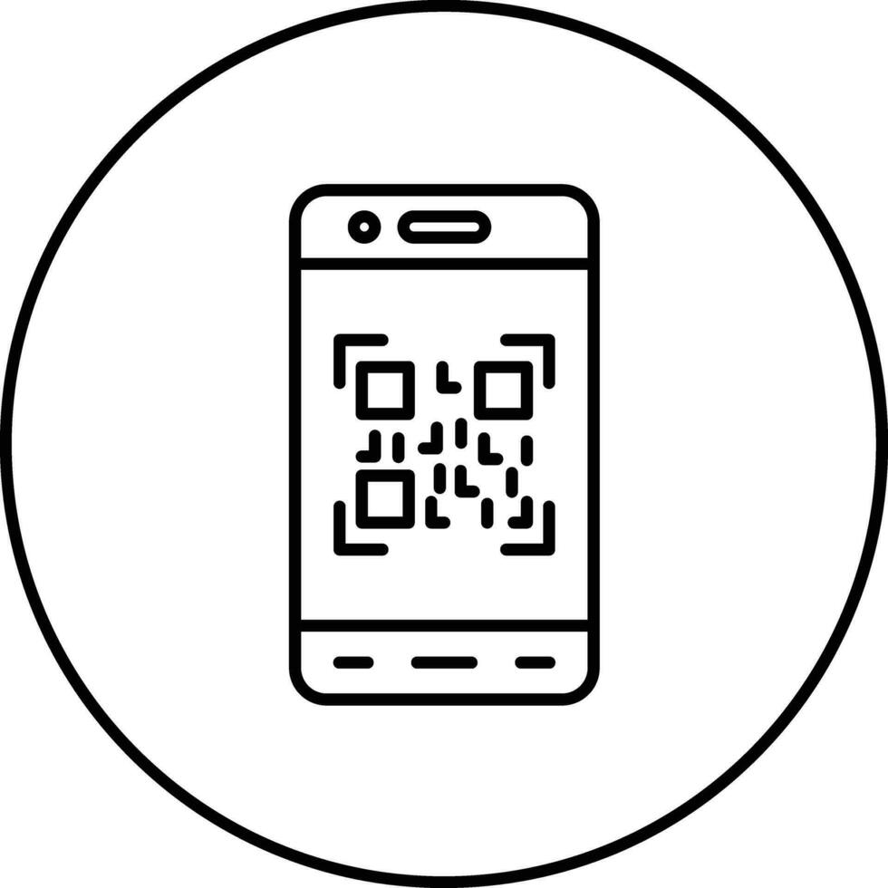móvil qr código vector icono