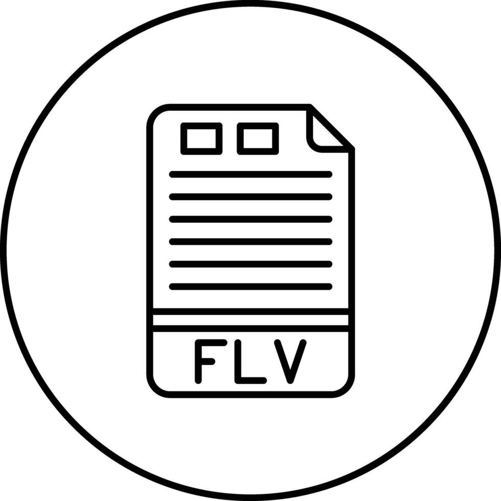 icono de vector de flv