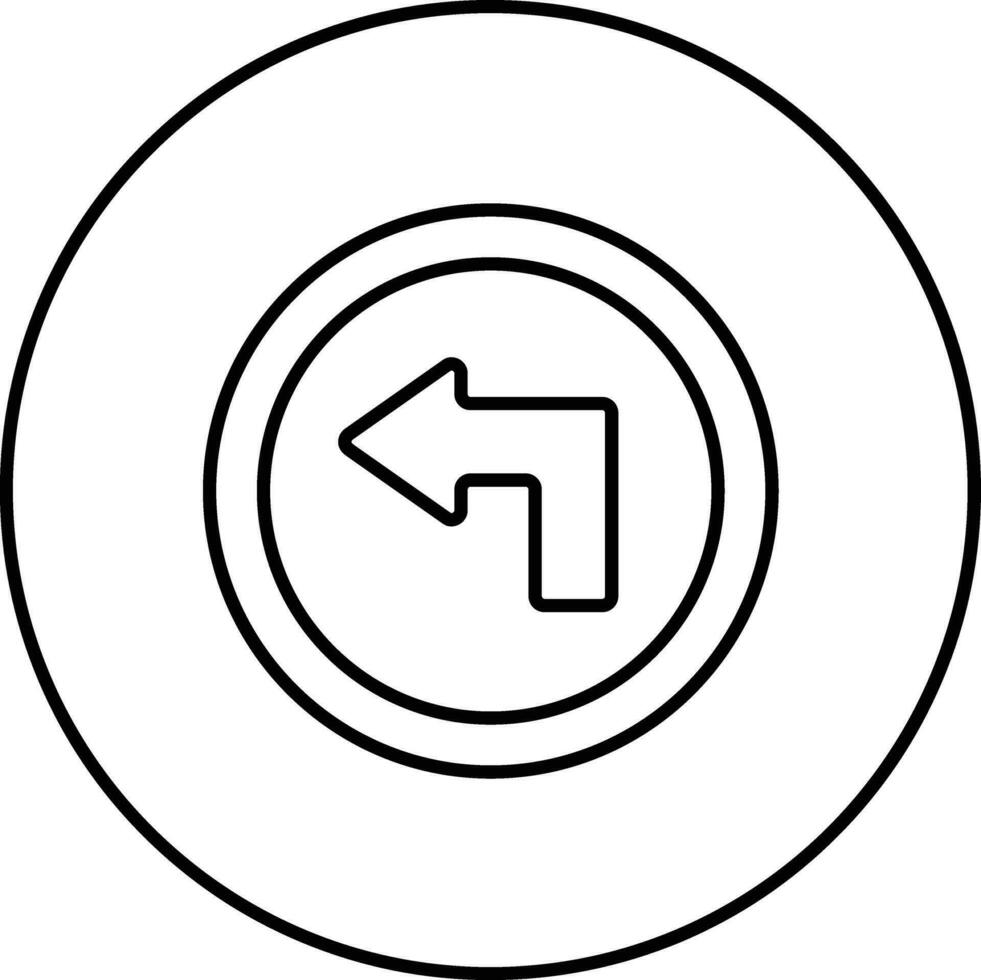 Turn Left Vector Icon