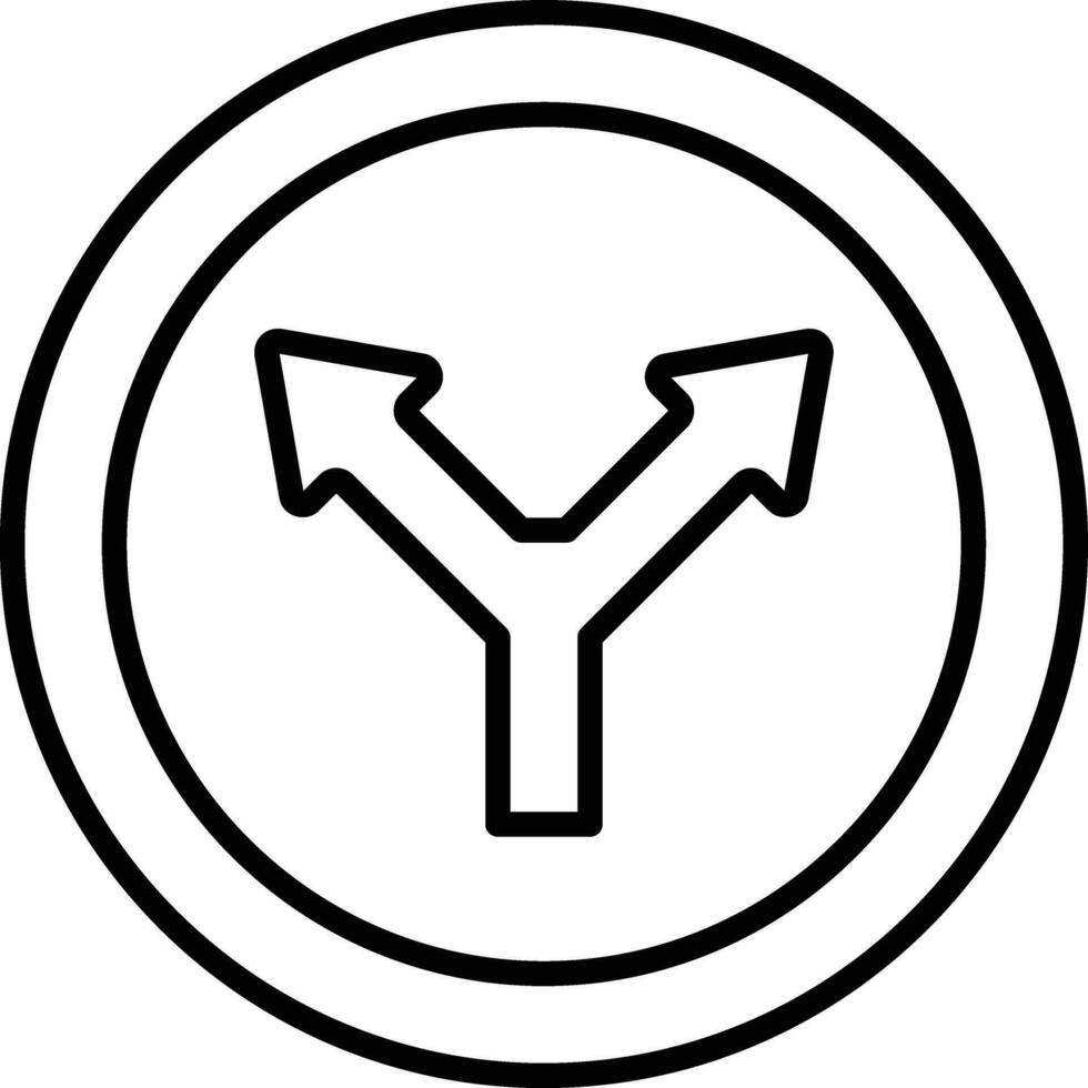 Y Intersection Vector Icon