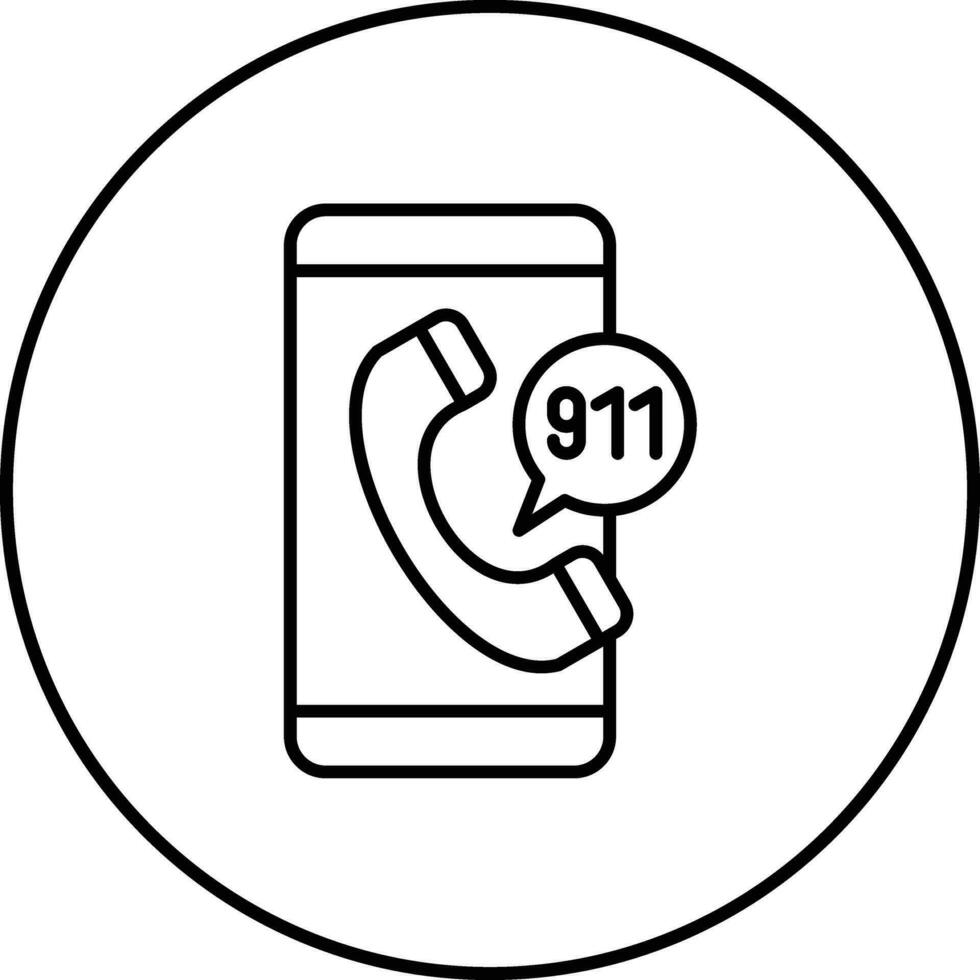 icono de vector de llamada de emergencia