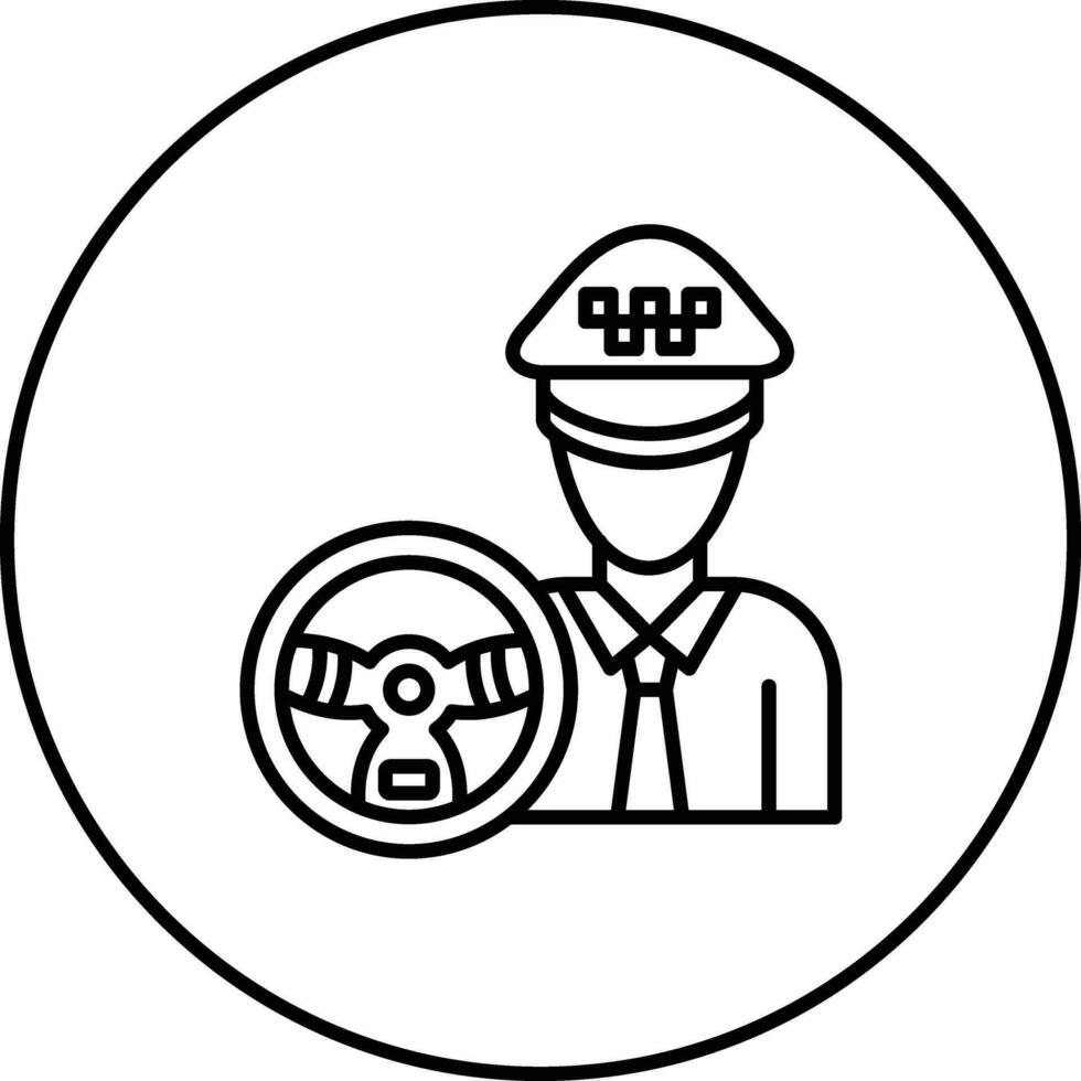 Taxi Driver Vector Icon