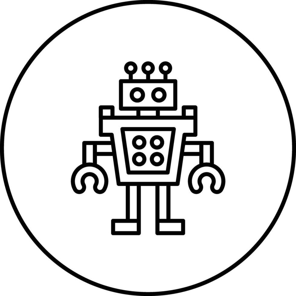 Humanoid Robot Vector Icon