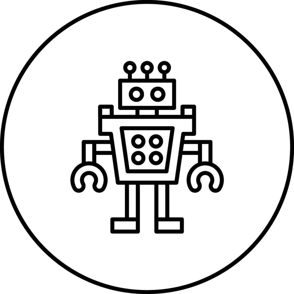 humanoide robot vector icono