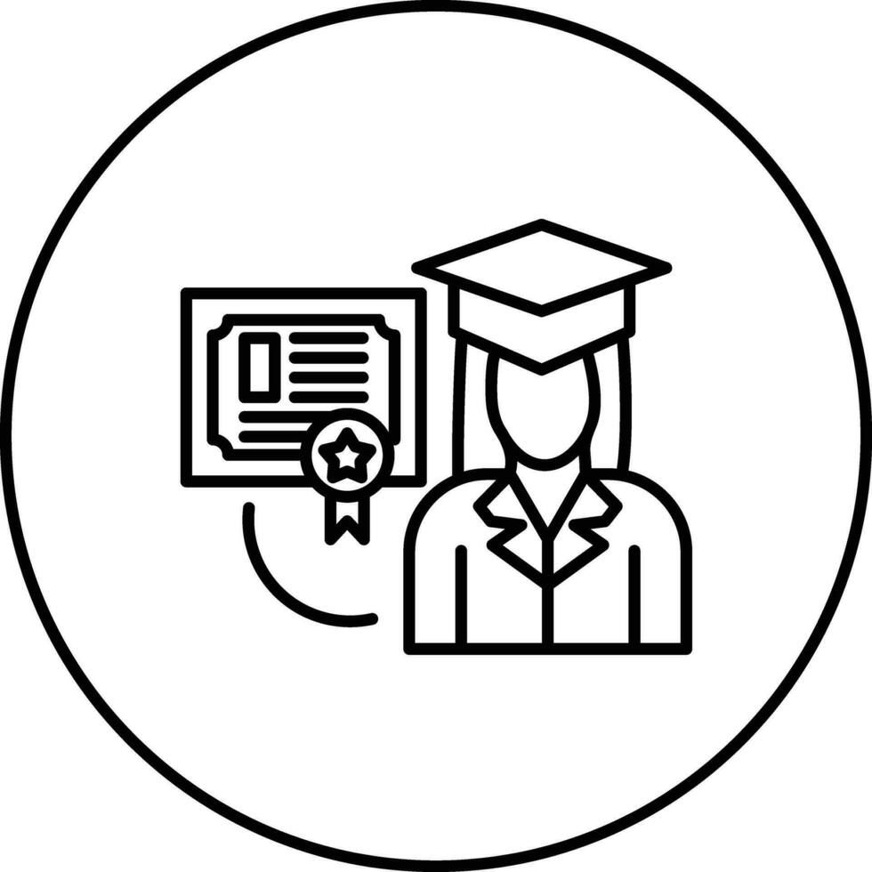 Receiving Diploma Vector Icon