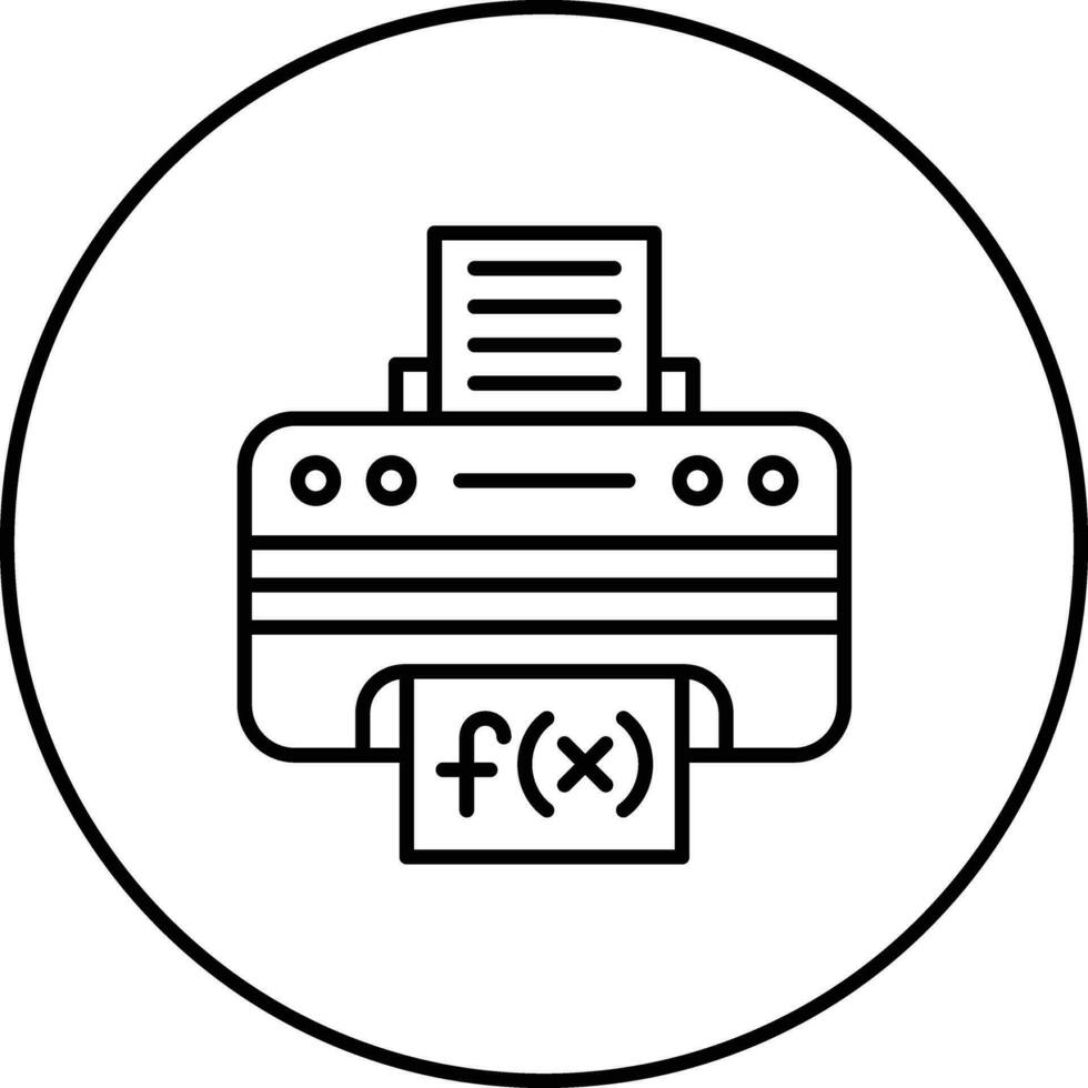 Print Math Sheet Vector Icon