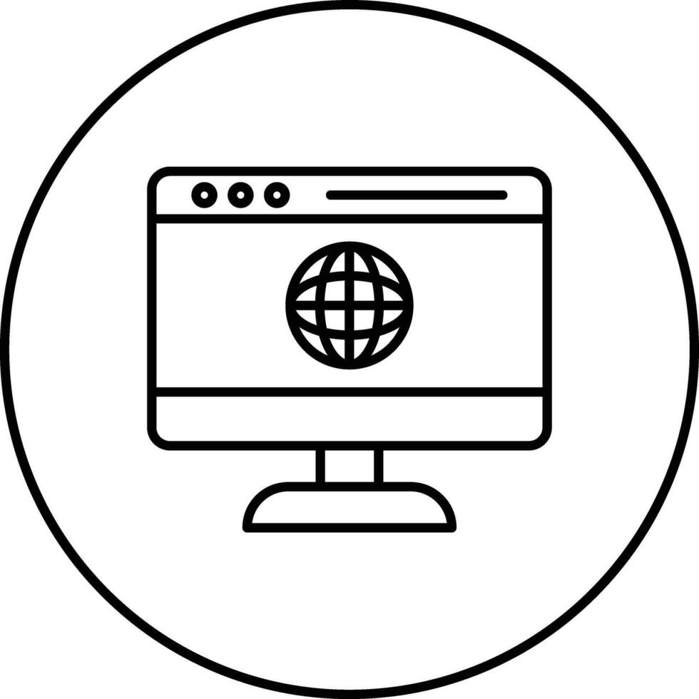 icono de vector de sitio web