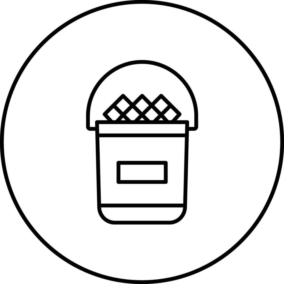 Ice Bucket Vector Icon
