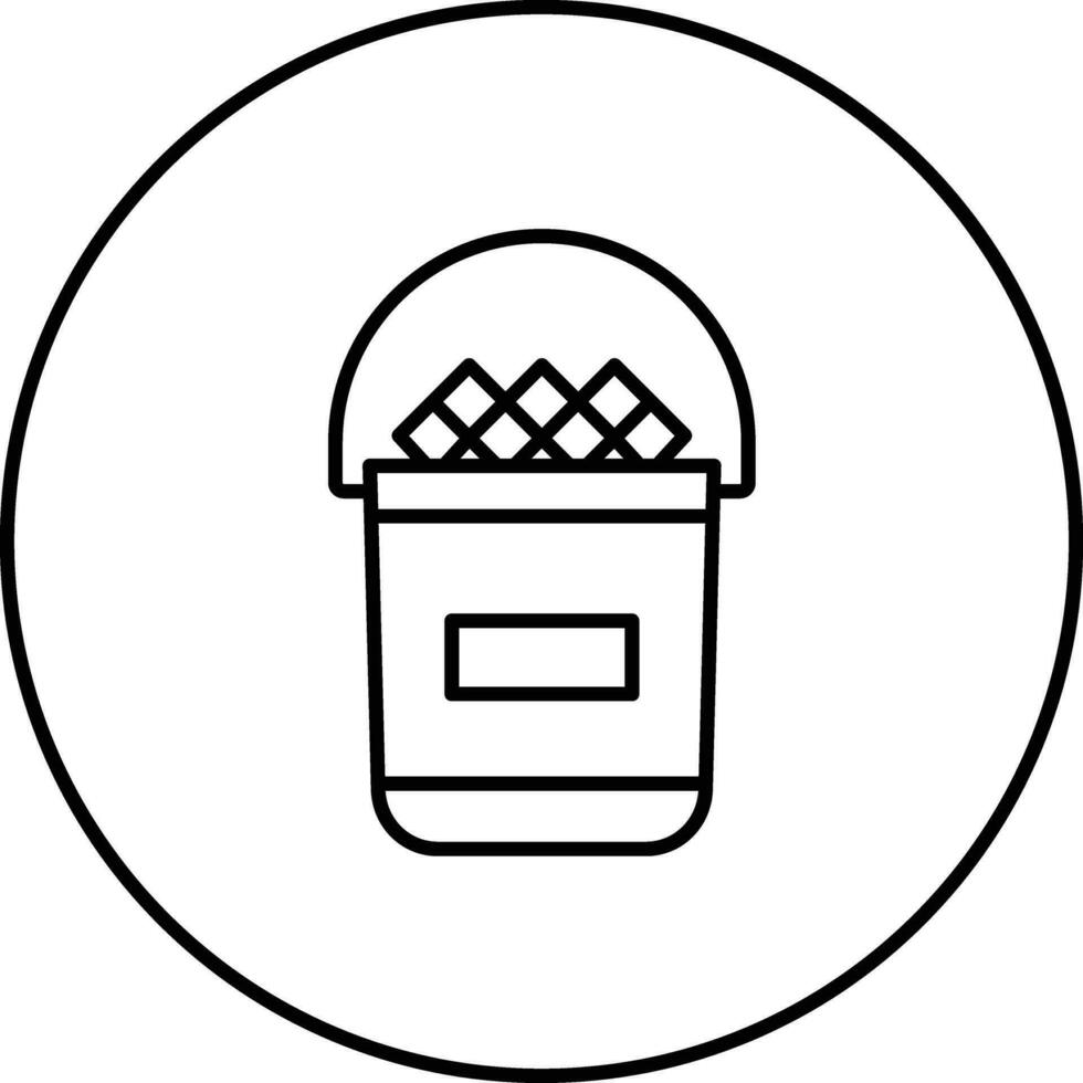 Ice Bucket Vector Icon