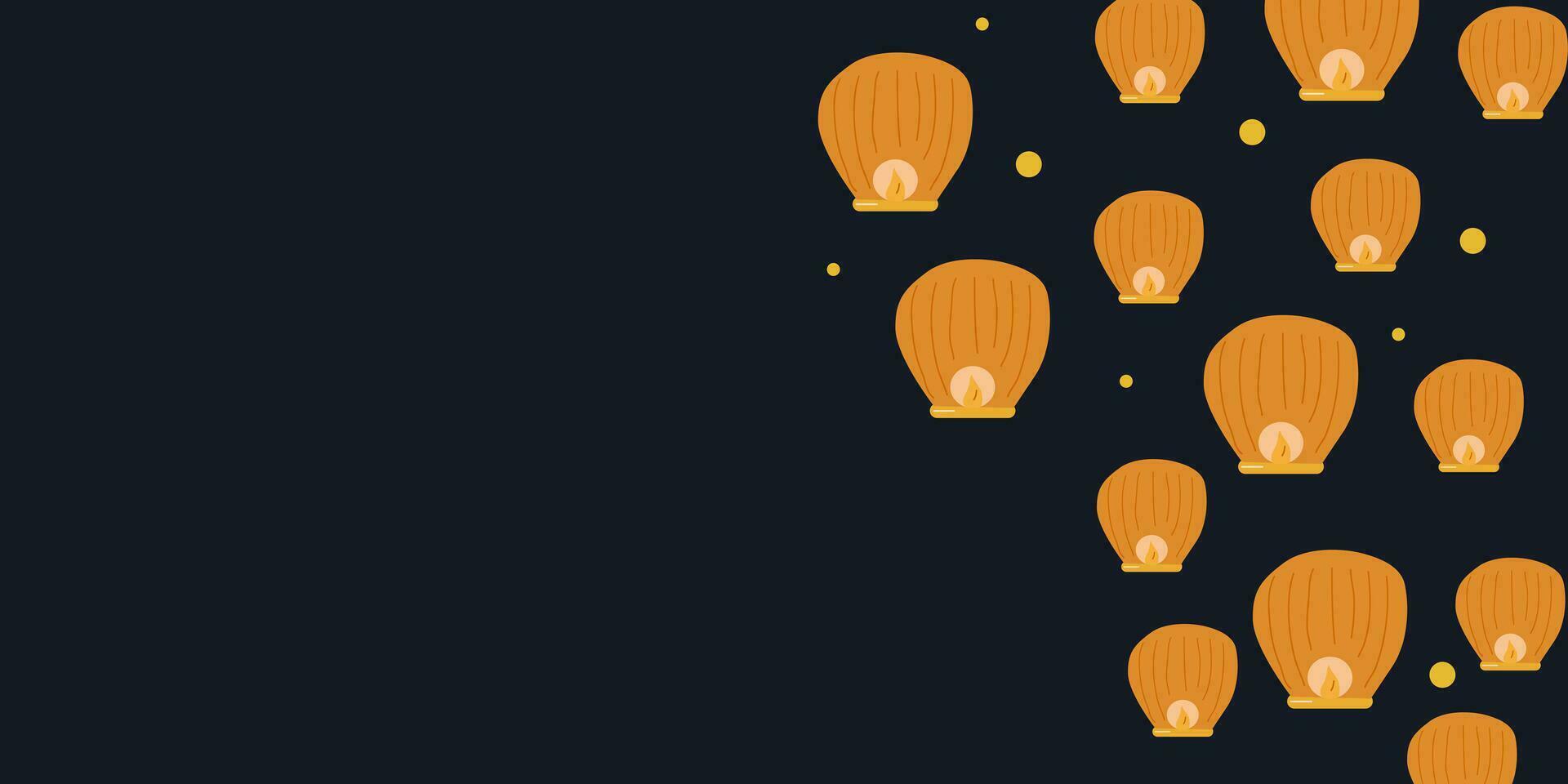 Background of Chinese lanterns. Chinese New Year. vector