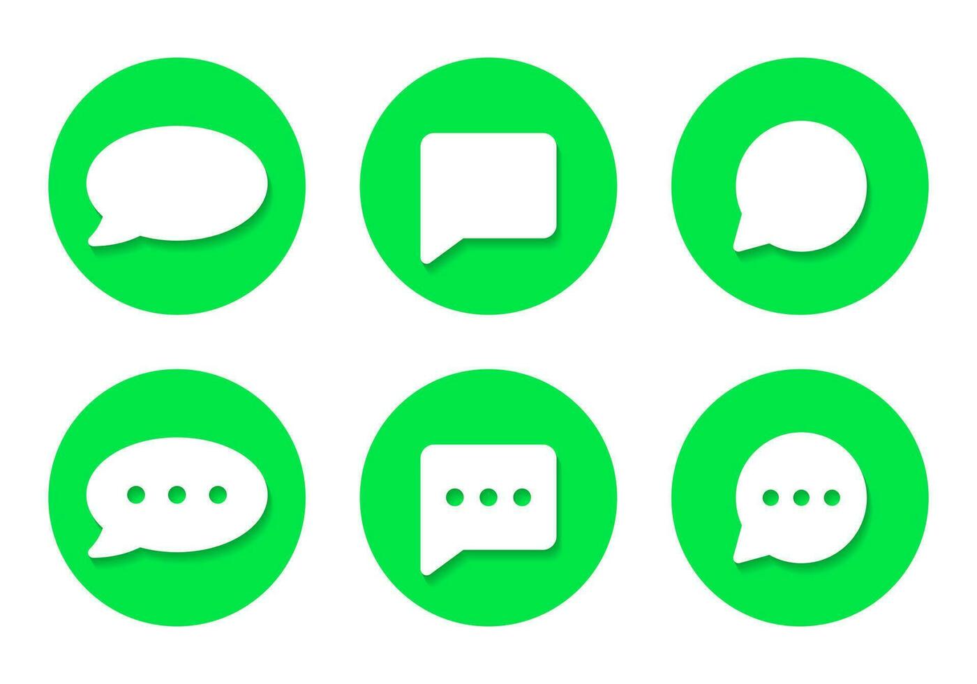 Message, chat, and comment icon vector in flat style