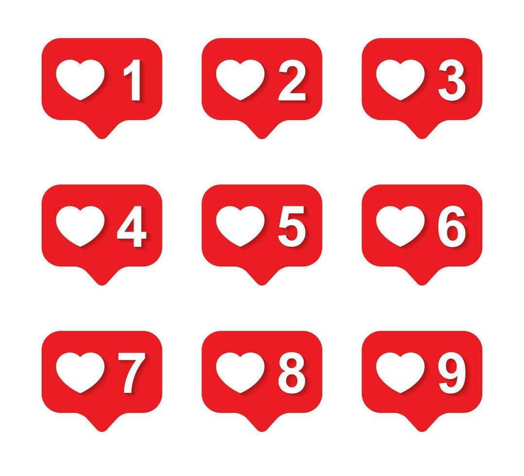 Speech bubble like icon vector. Social media love symbol in flat style vector