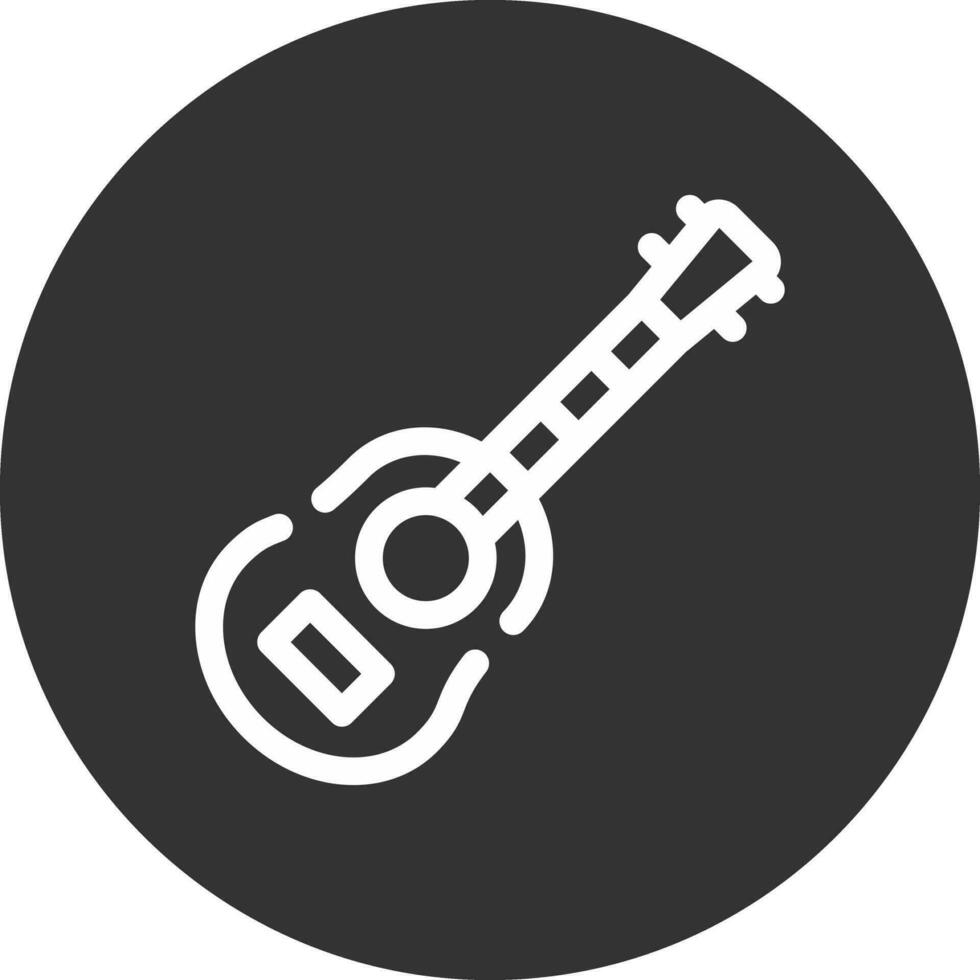 diseño de icono creativo de guitarra acústica vector