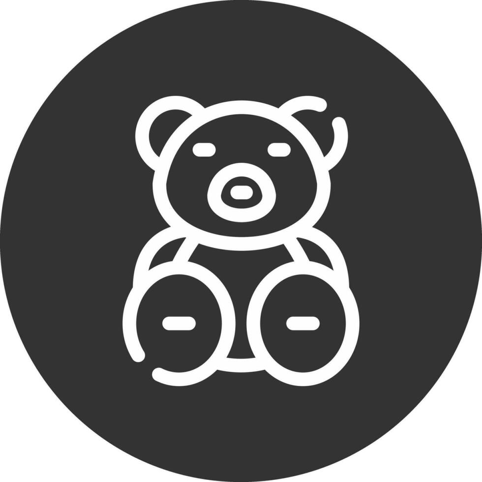 osito de peluche oso creativo icono diseño vector