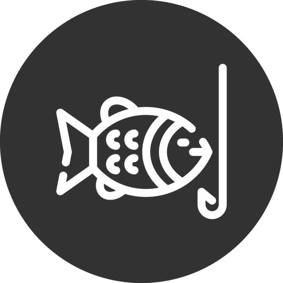 Hooked Fish Creative Icon Design vector