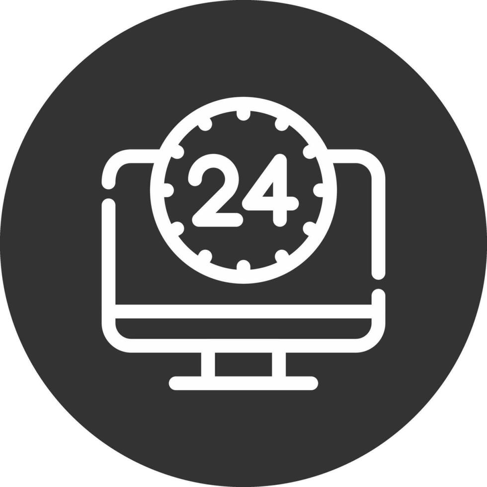 24 7 Monitoring Creative Icon Design vector