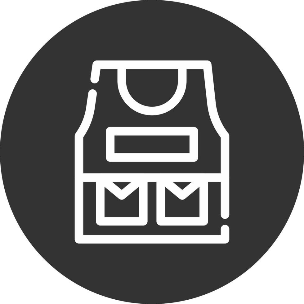 Bulletproof Vest Creative Icon Design vector